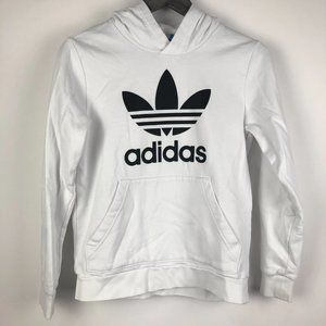 Adidas | White TreFoil Hoodie | YL